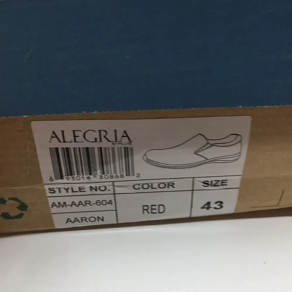 NIB Alegria Aaron Dark Res Suede Slip On Shoes - Size 43 EU 9.5 US (W US 13)